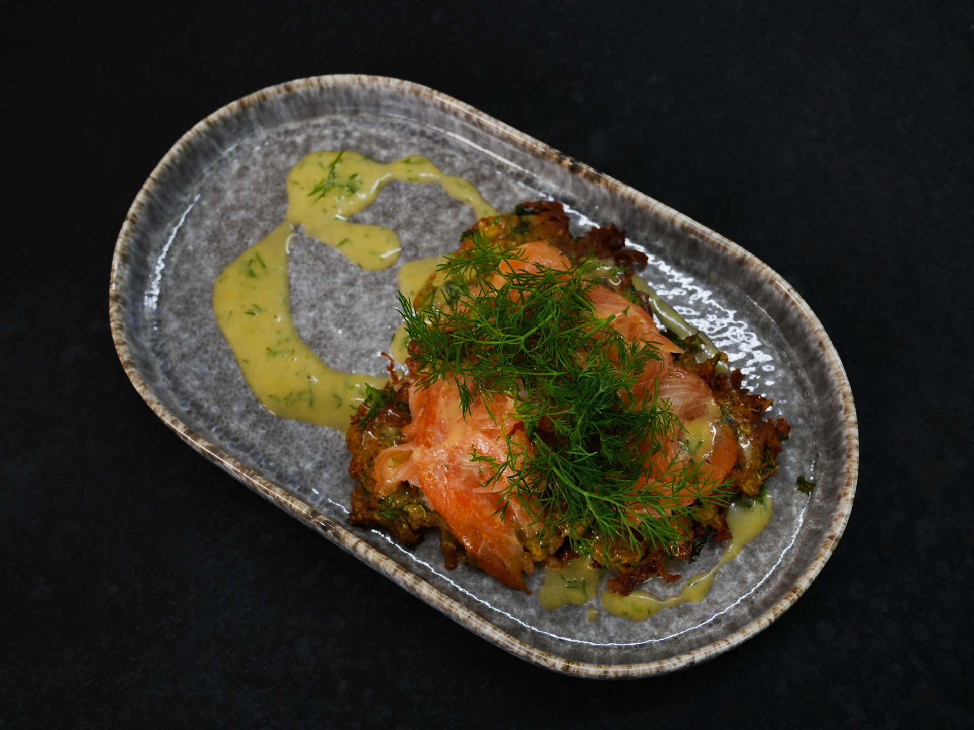 Kartoffelküchlein mit Lachs